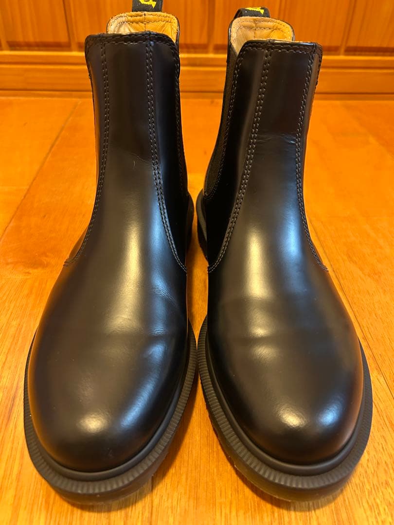 Dr.Martens UK7 黒レザーサイドゴアブーツ