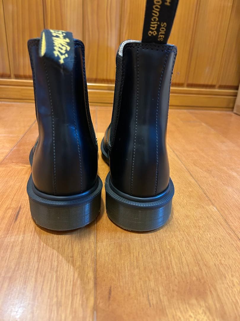 Dr.Martens UK7 黒レザーサイドゴアブーツ