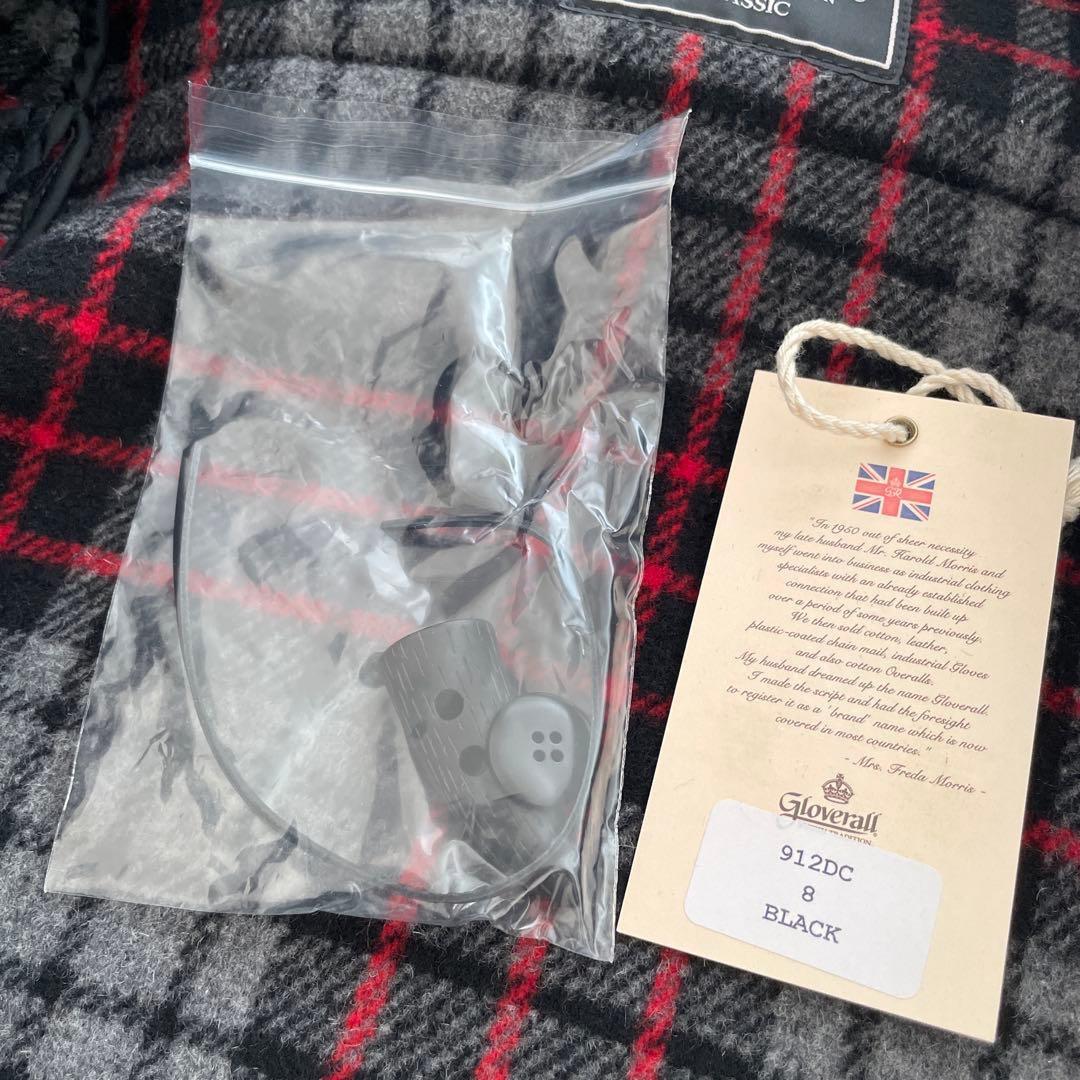 新品 8歳 120-130cm 黒 キッズ gloverall ダッフルコート