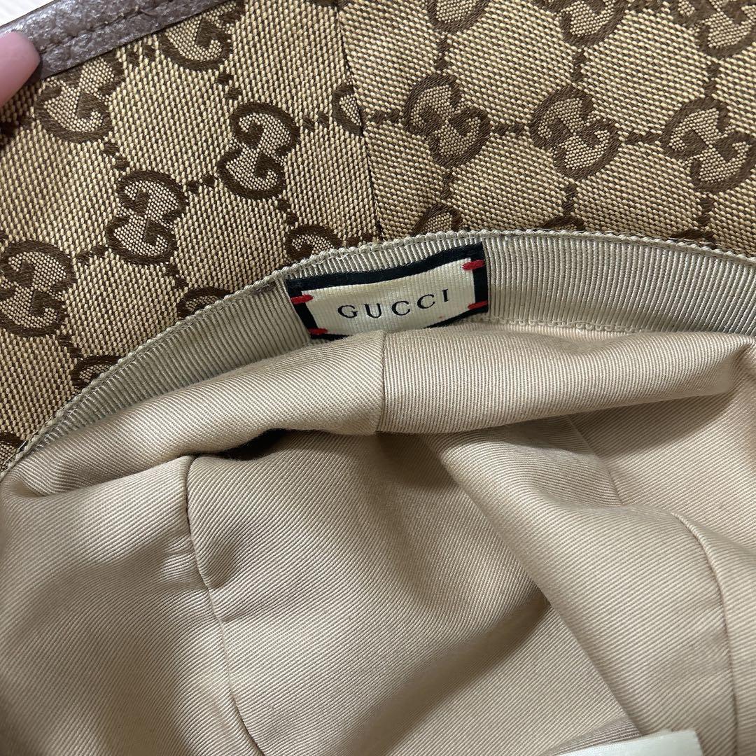 GUCCI GGパターン バケットハット ベージュ