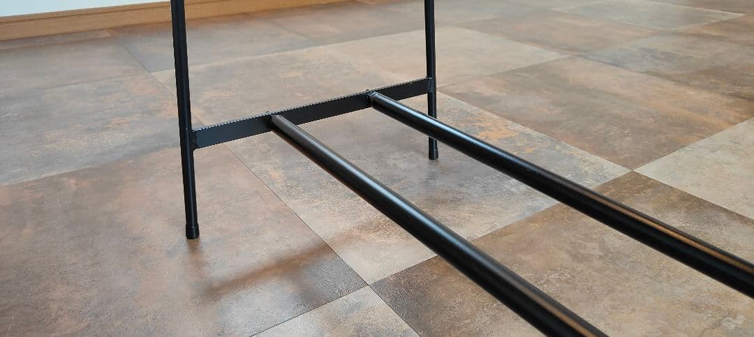 アイアン ハンガーラック 下段２本 店舗什器 スチール 展示 棚 収納 棚