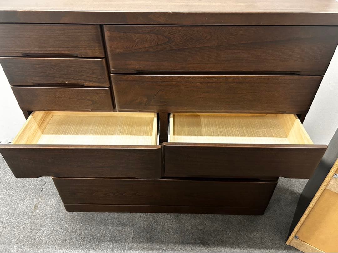 ニトリ　天然木ハイチェスト　モーリー　幅120 衣類収納箪笥　キャビネット