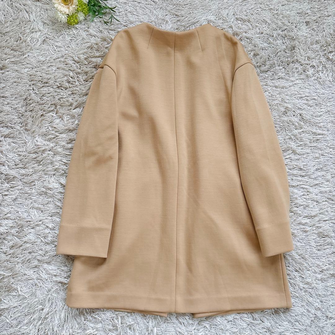 極美品✨theory luxe セオリーリュークス ノーカラーコート キャメル