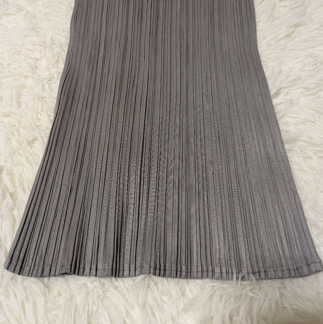 PLEATS PLEASE ハイネック グレー 長袖 プリーツプリーズ 3