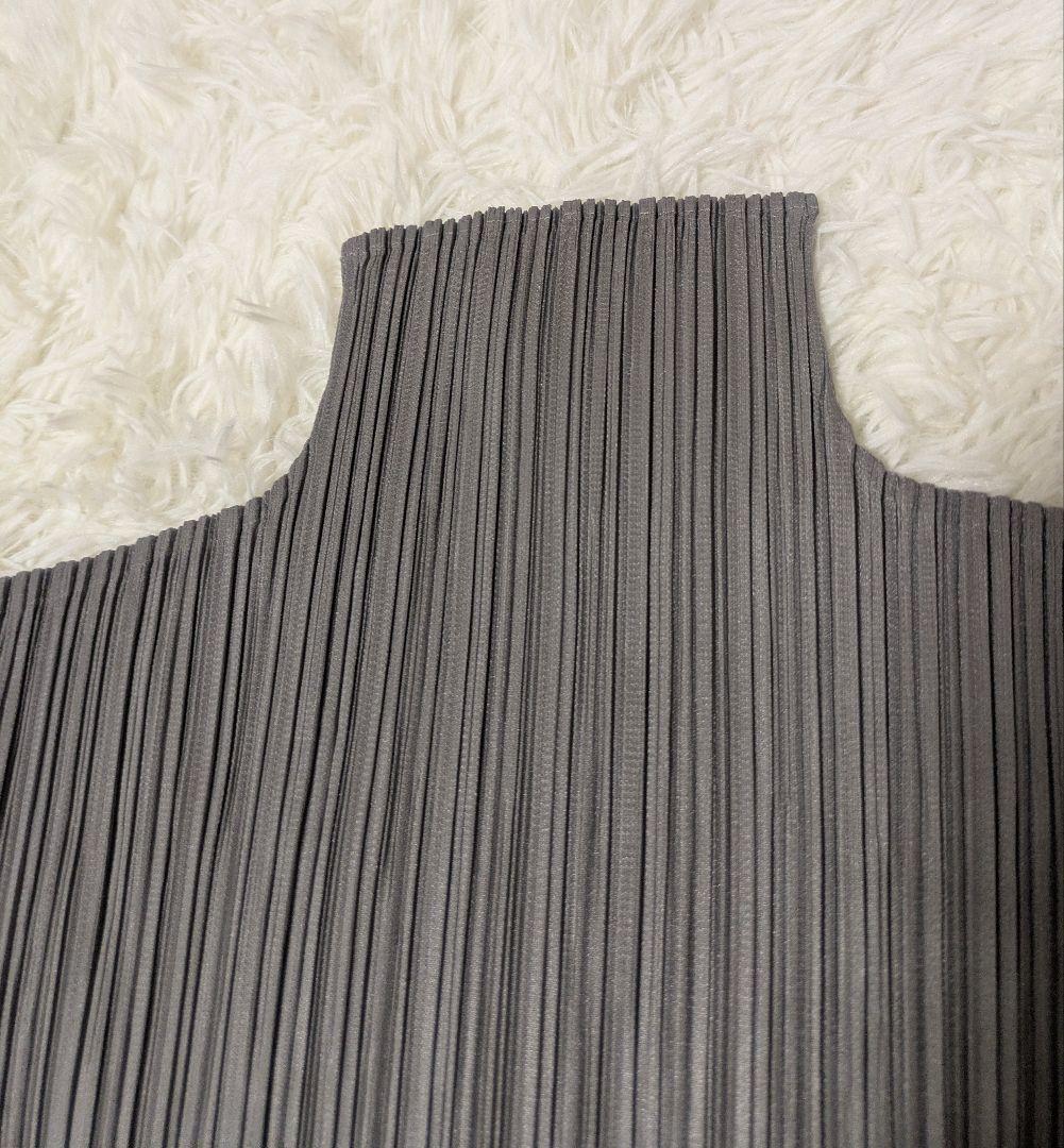PLEATS PLEASE ハイネック グレー 長袖 プリーツプリーズ 3