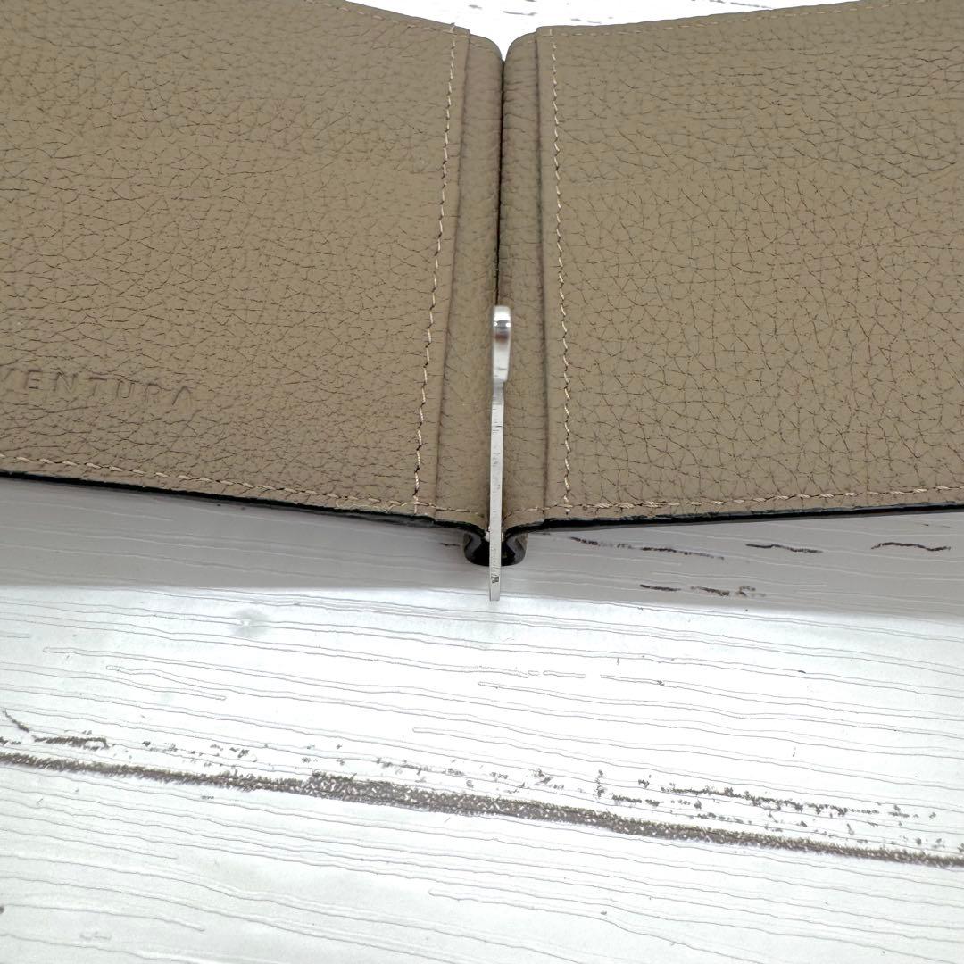 新品・未使用✨ ボナベンチュラ　マネークリップ　シボ革　レザー