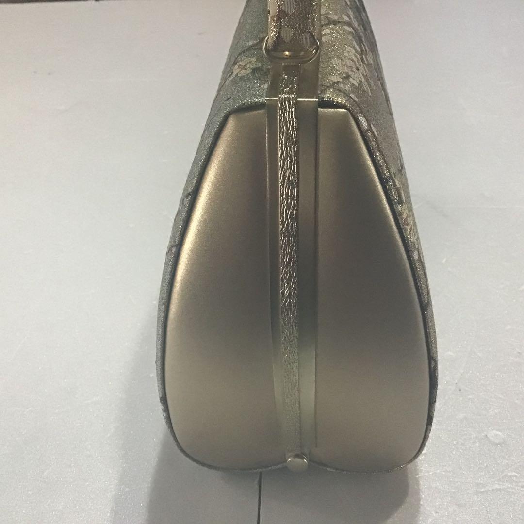 高級バッグ草履セット　ゴールド　西陣？　超美品　599-4