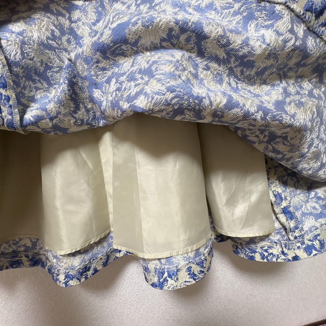 にゃん様【リリーブラウン】ペプラムジャガードワンピース