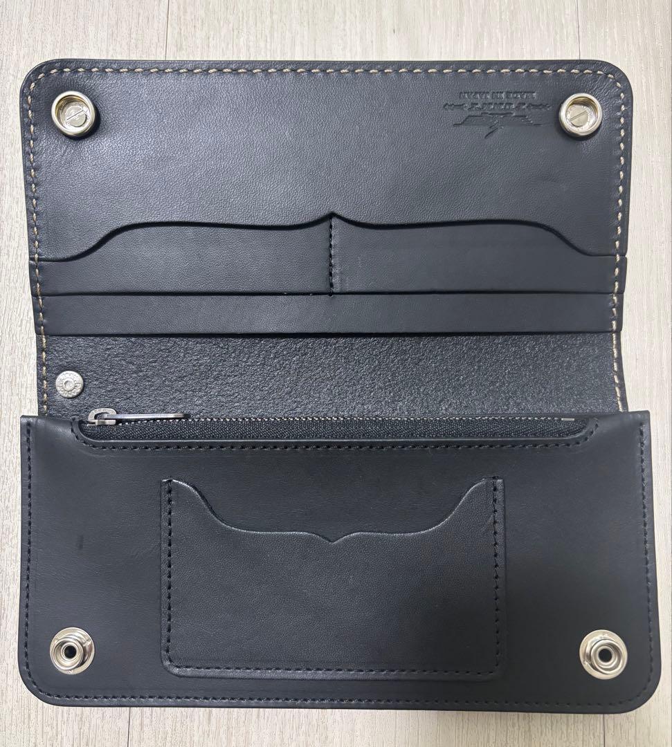 FUNNY ブラックレザー ウォレットチェーン