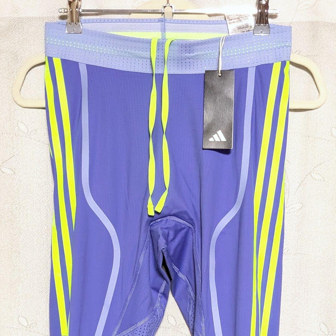 ■adidas ADIZERO Pro Elite ロングタイツ 紫L■