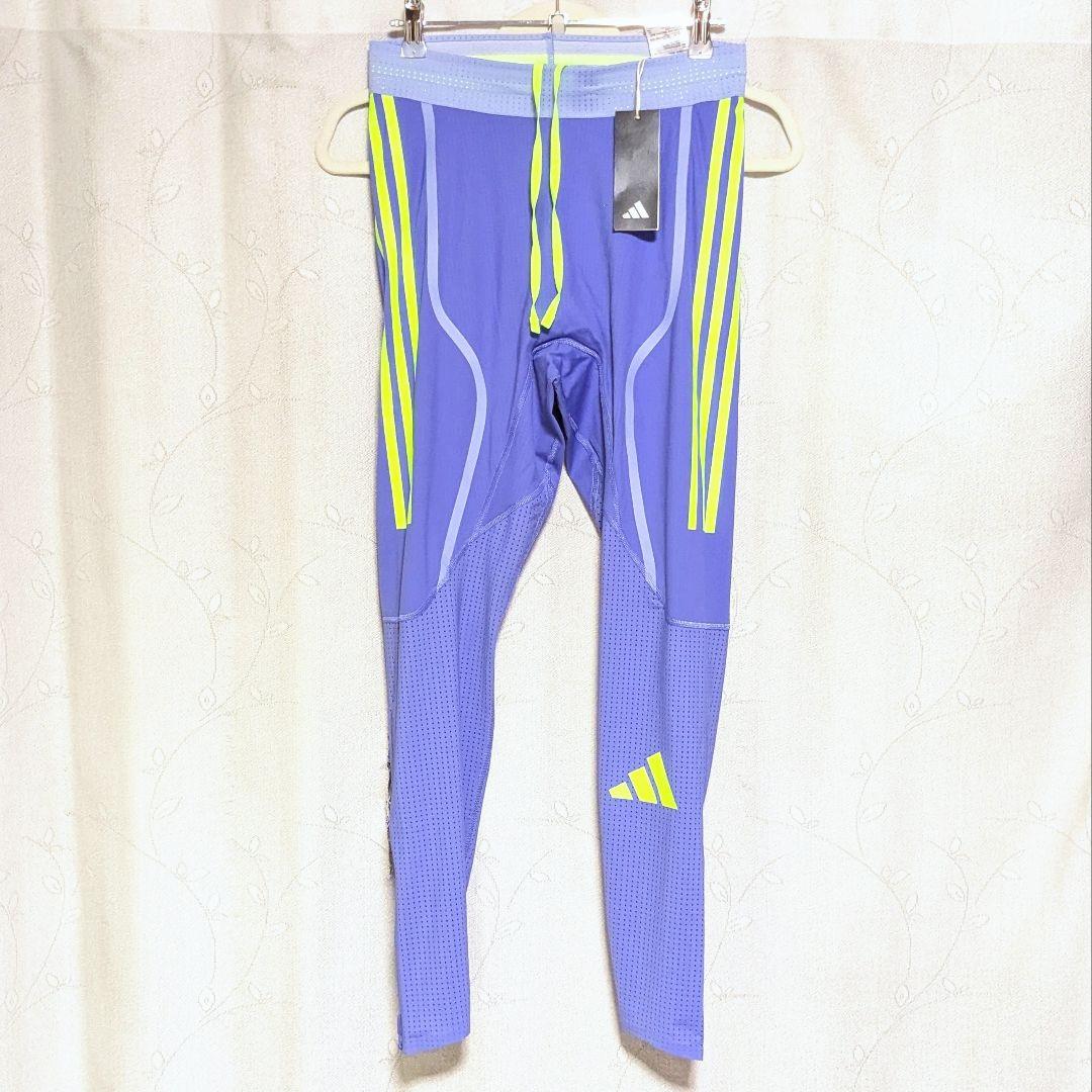 ■adidas ADIZERO Pro Elite ロングタイツ 紫L■