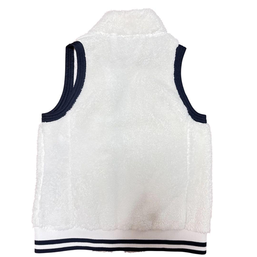 ellesse エレッセボアベスト Mサイズ ホワイト/ネイビーテニスウェア