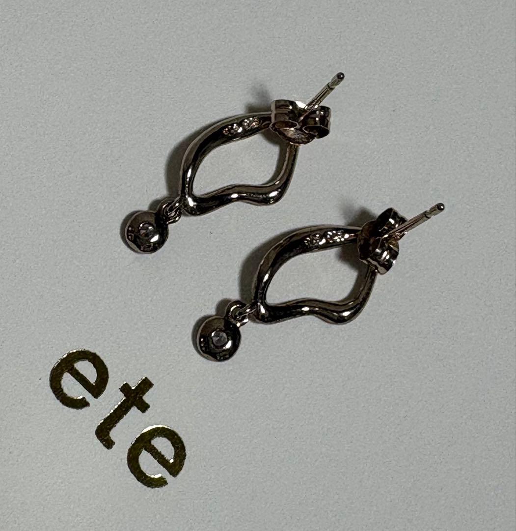 ete ピンクゴールド　ビジューピアス(両耳用)