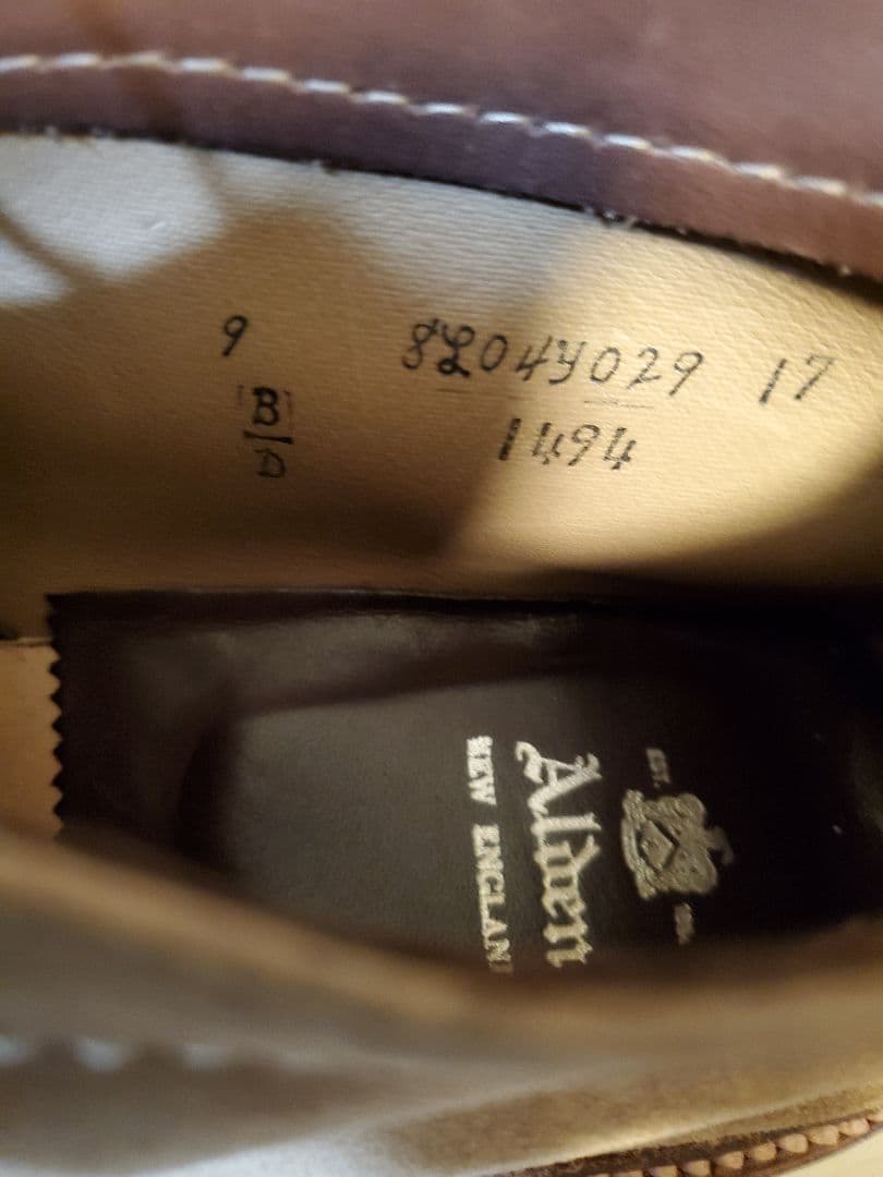 美品　ALDEN 1494 　スエードアンラインドチャッカ　9D ベージュ