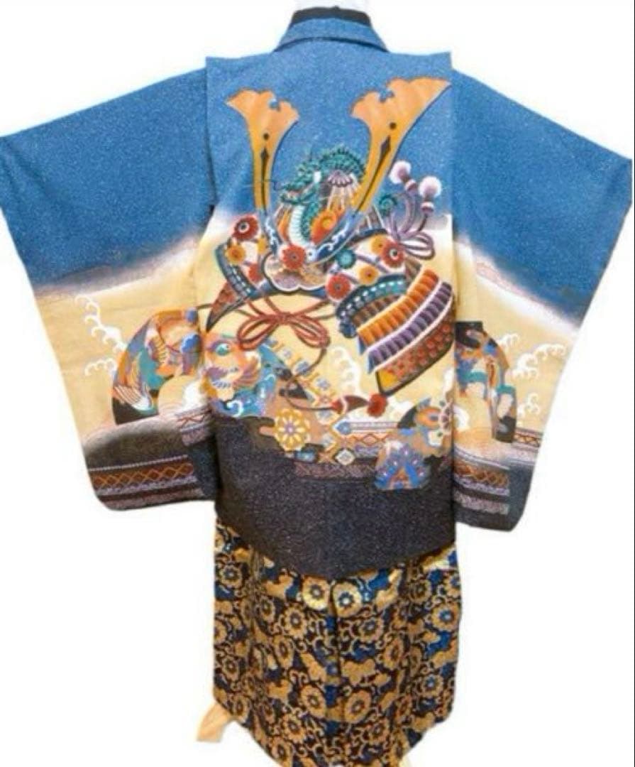 七五三　袴　5歳　男の子　一式　フルセット　ゴールド