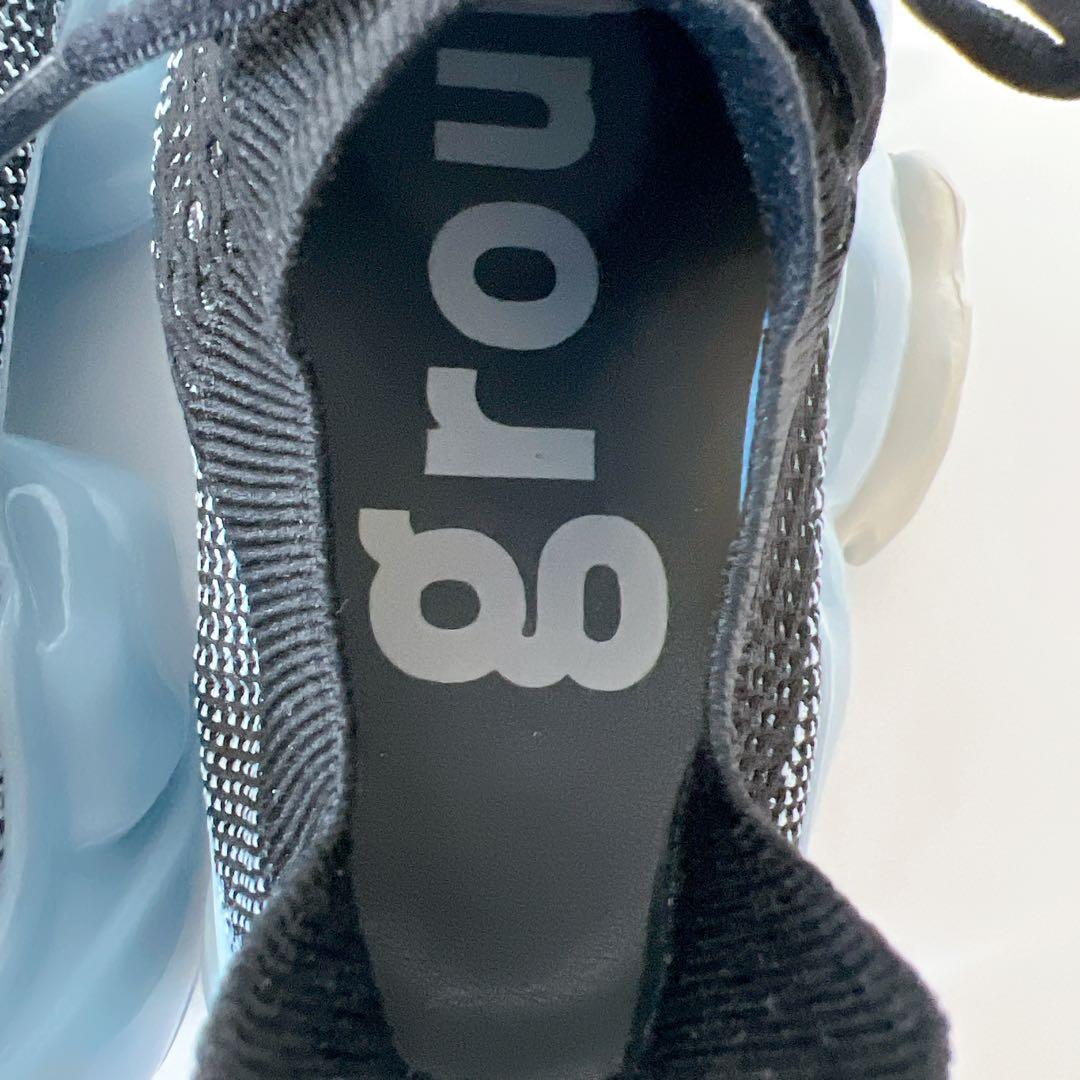 グラウンズ MOOPIE SOLID 厚底スニーカー 黒×水色 22cm 箱付き