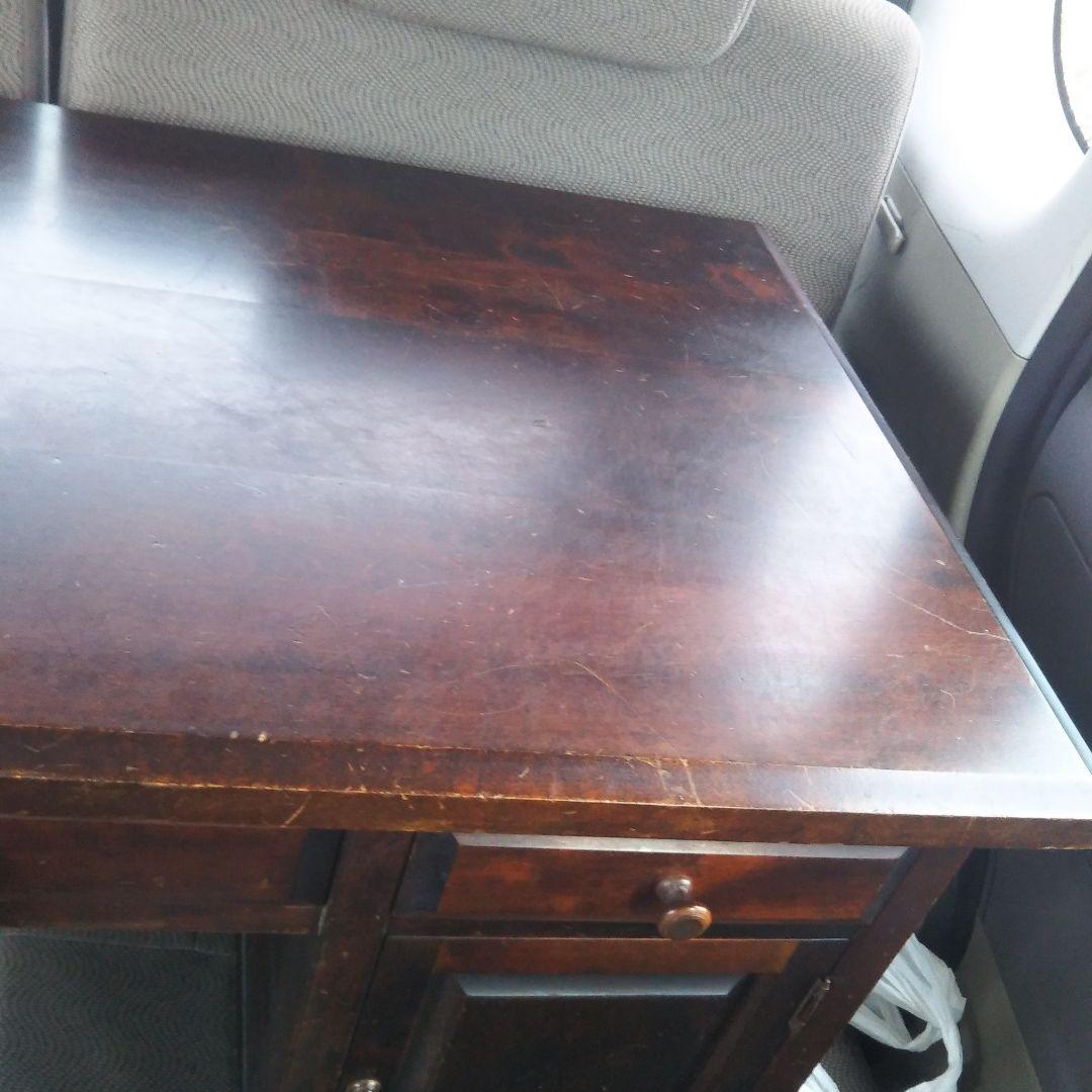 北海道民芸家具 方袖机 ローテーブル 文机 木製 古物 レトロ 古家具