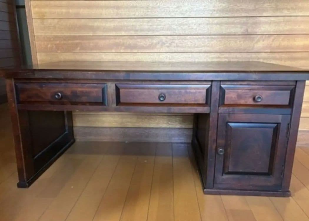 北海道民芸家具 方袖机 ローテーブル 文机 木製 古物 レトロ 古家具