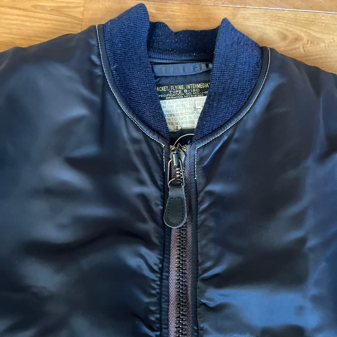 リ*ん様 キャブクロージング B-15C フライトジャケット サイズ42 ネイビ