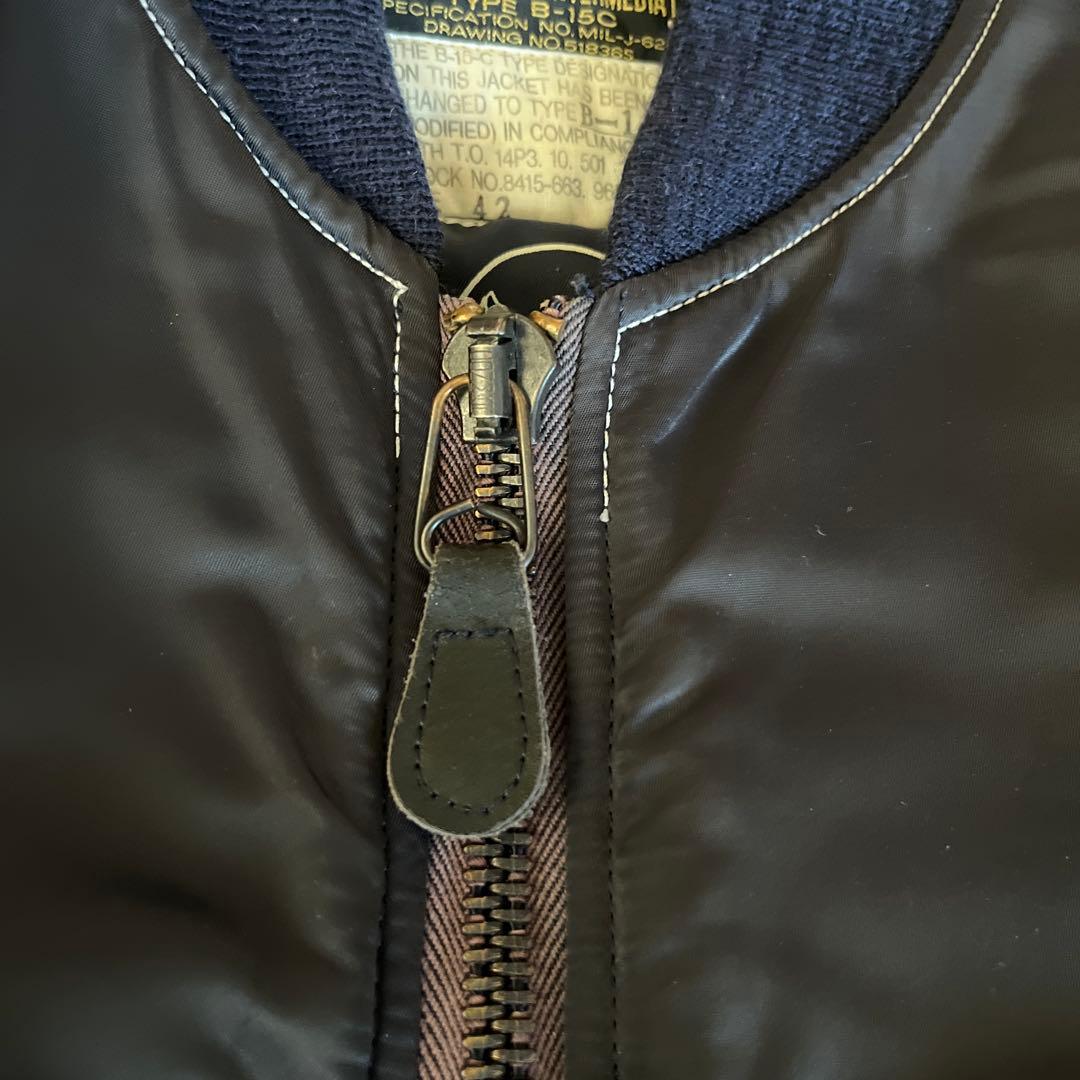 リ*ん様 キャブクロージング B-15C フライトジャケット サイズ42 ネイビ