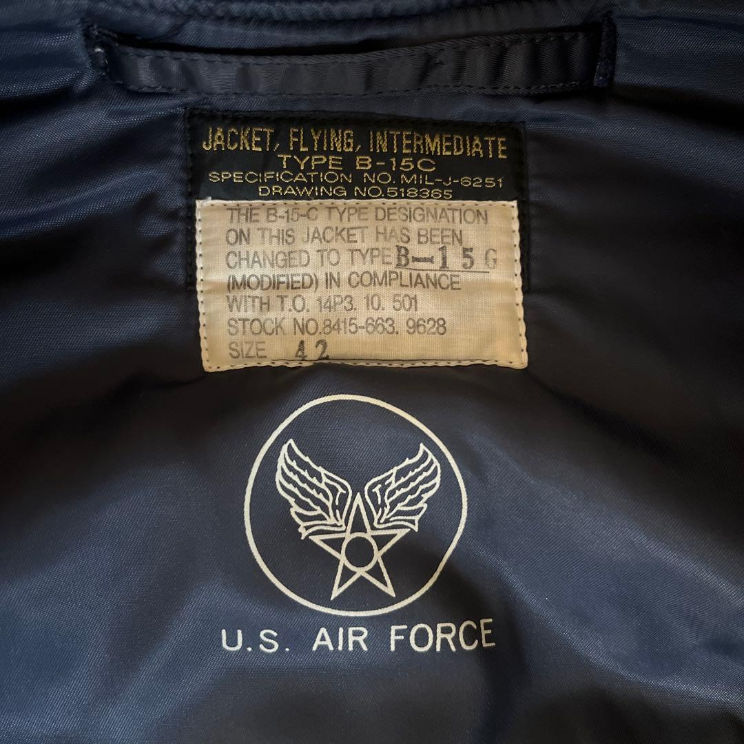 リ*ん様 キャブクロージング B-15C フライトジャケット サイズ42 ネイビ