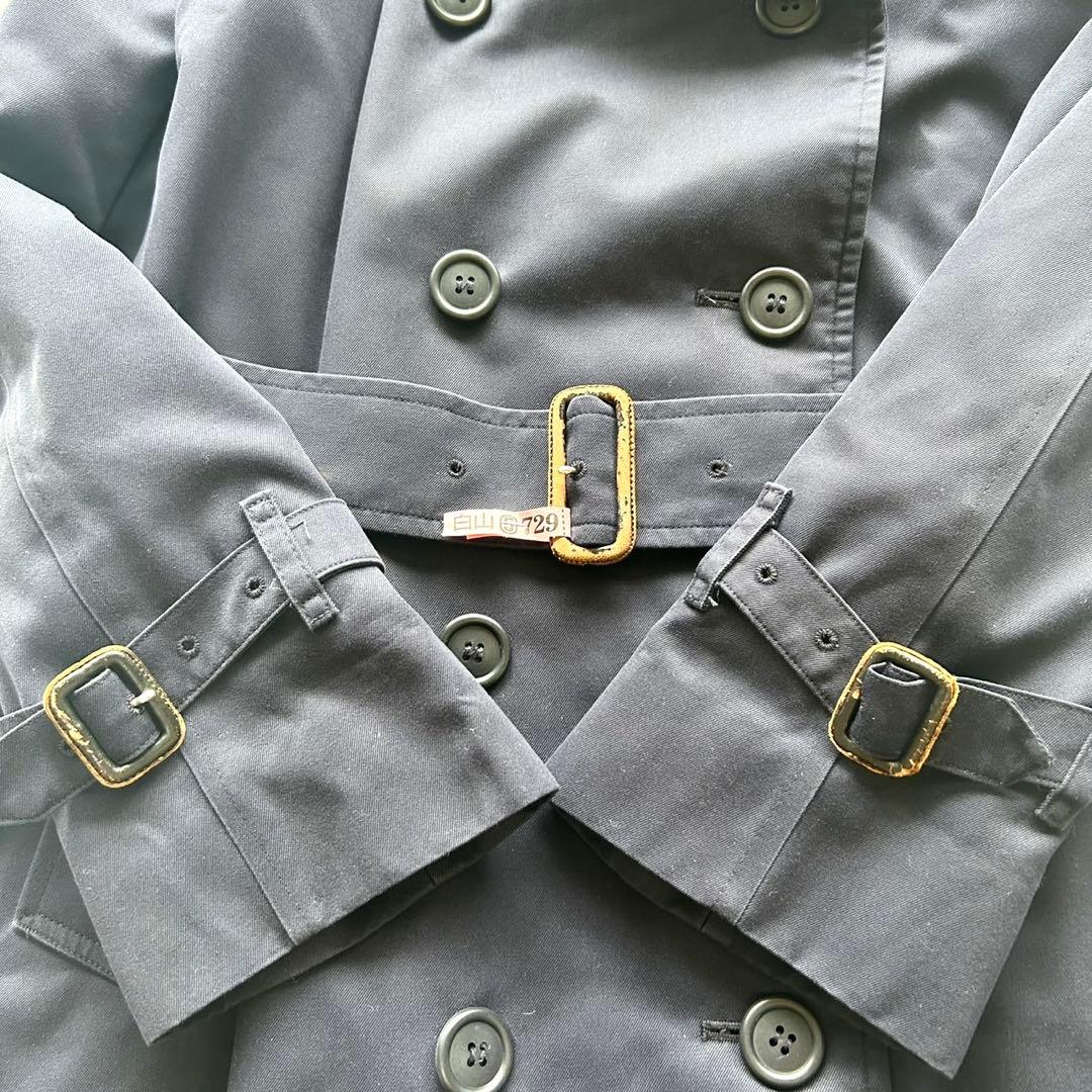 BURBERRY バーバリー　トレンチコート　ロング丈　ベルト完備　紺　L相当