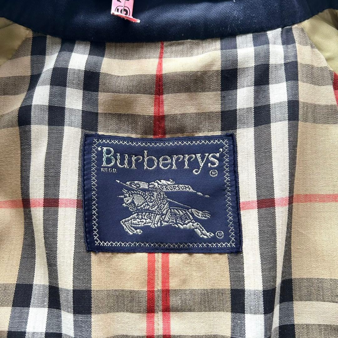 BURBERRY バーバリー　トレンチコート　ロング丈　ベルト完備　紺　L相当