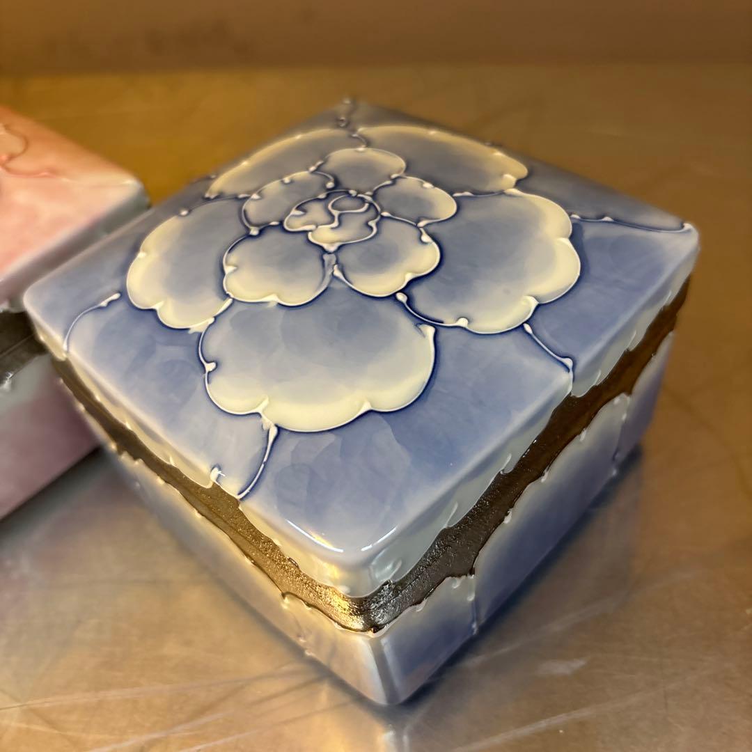 【美品】有田焼　文山窯　プラチナ牡丹　３セット　箱無し　お正月