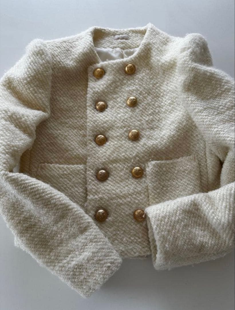 cygneもこもこジャケットmathisホワイト