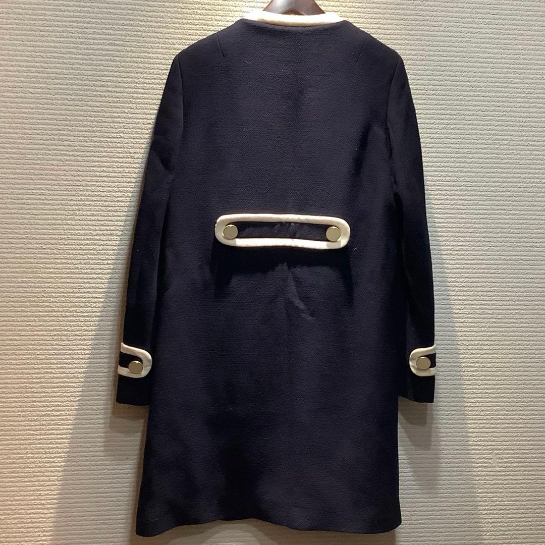 goat ゴート キャサリン妃着用 バイカラー ロングコート 黒 ブラック