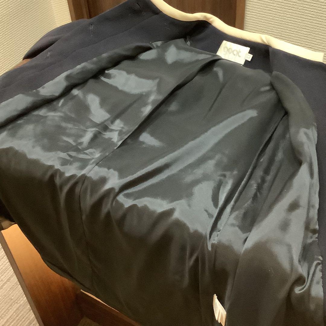 goat ゴート キャサリン妃着用 バイカラー ロングコート 黒 ブラック