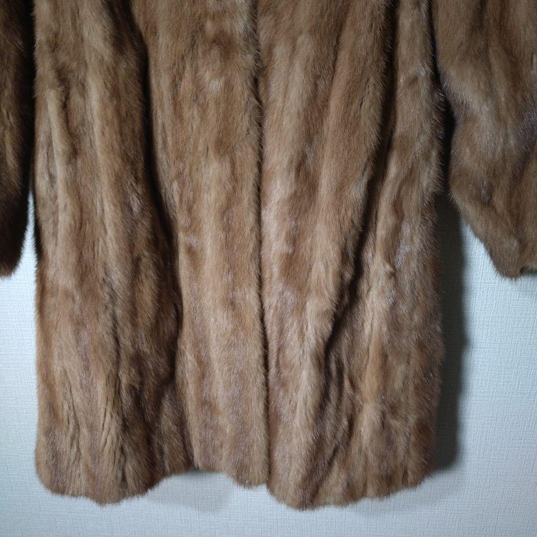KESKA 毛皮コート　ライトブラウン