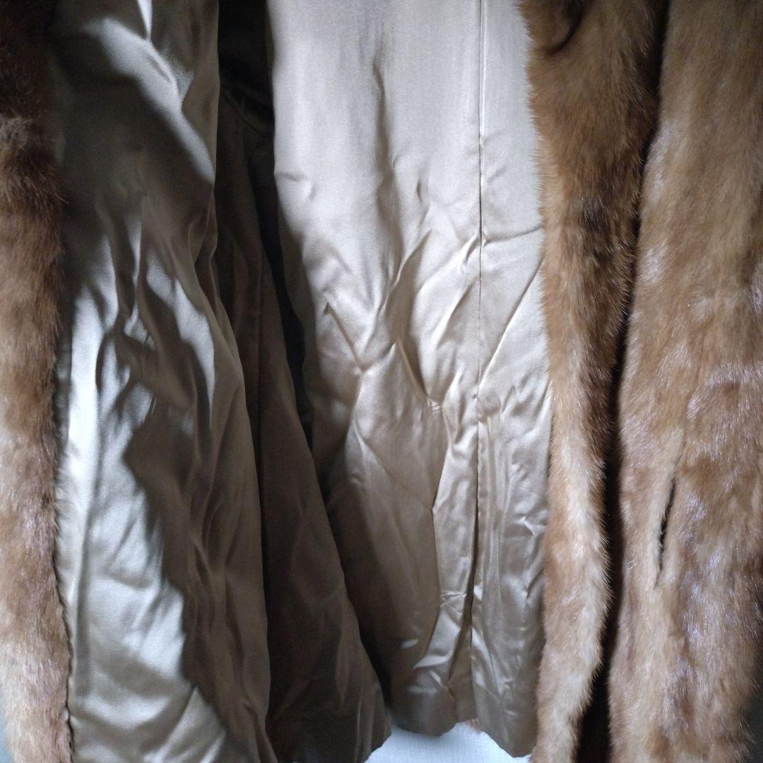 KESKA 毛皮コート　ライトブラウン