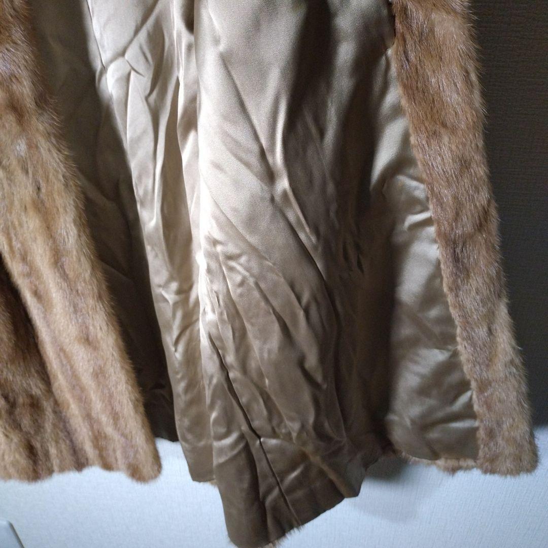 KESKA 毛皮コート　ライトブラウン