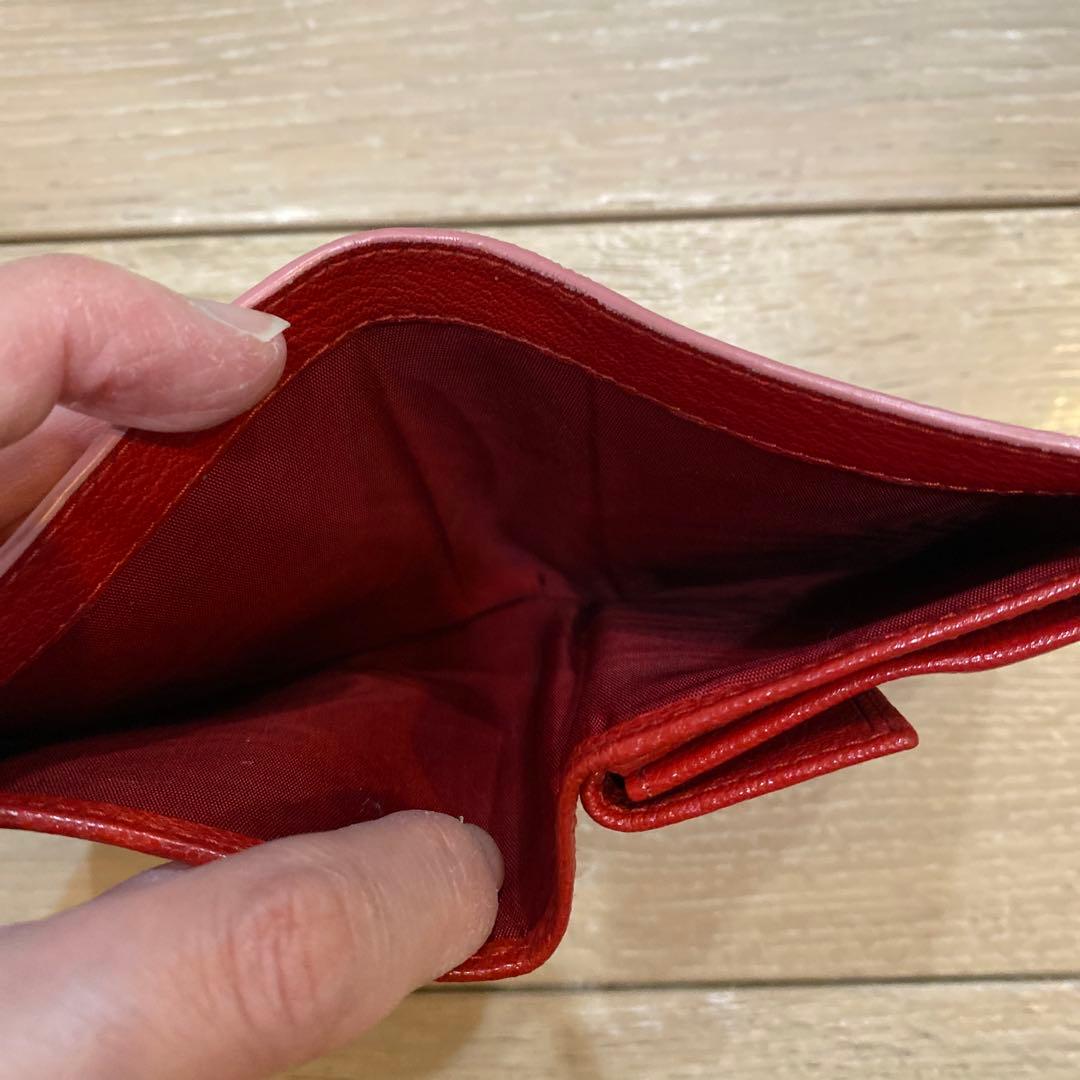 Miu Miu ミュウミュウ　猫デザイン 二つ折り財布 ピンク