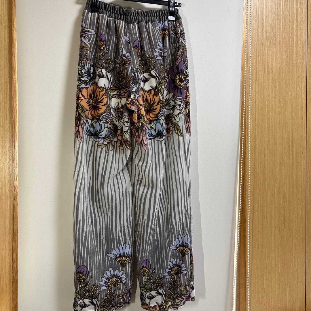 パンツ FUMIETANAKA flower flocky pants
