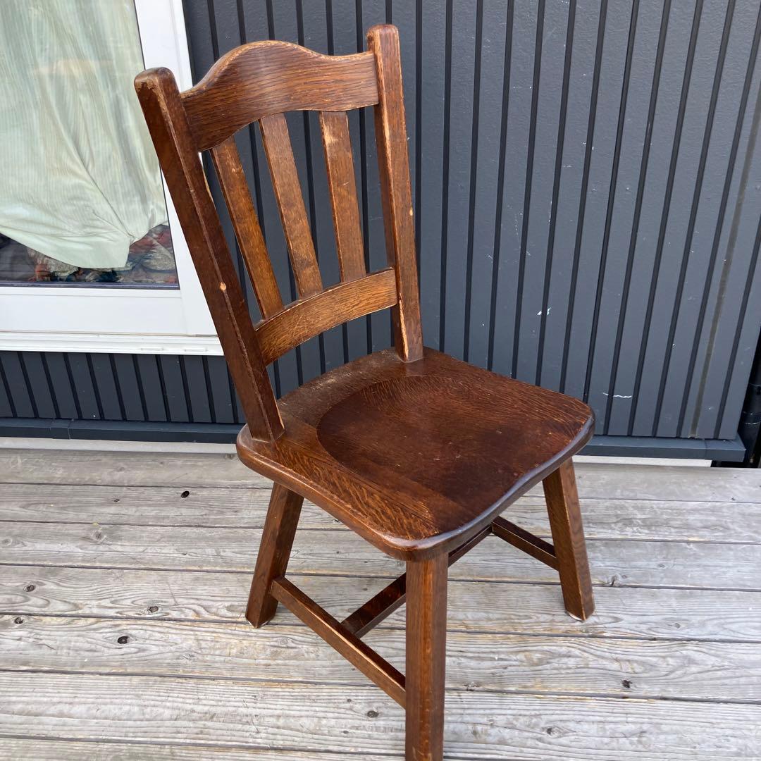 ① 北欧レトロ 古家具 木製椅子 チャーチチェア ダイニングチェア ビンテージ