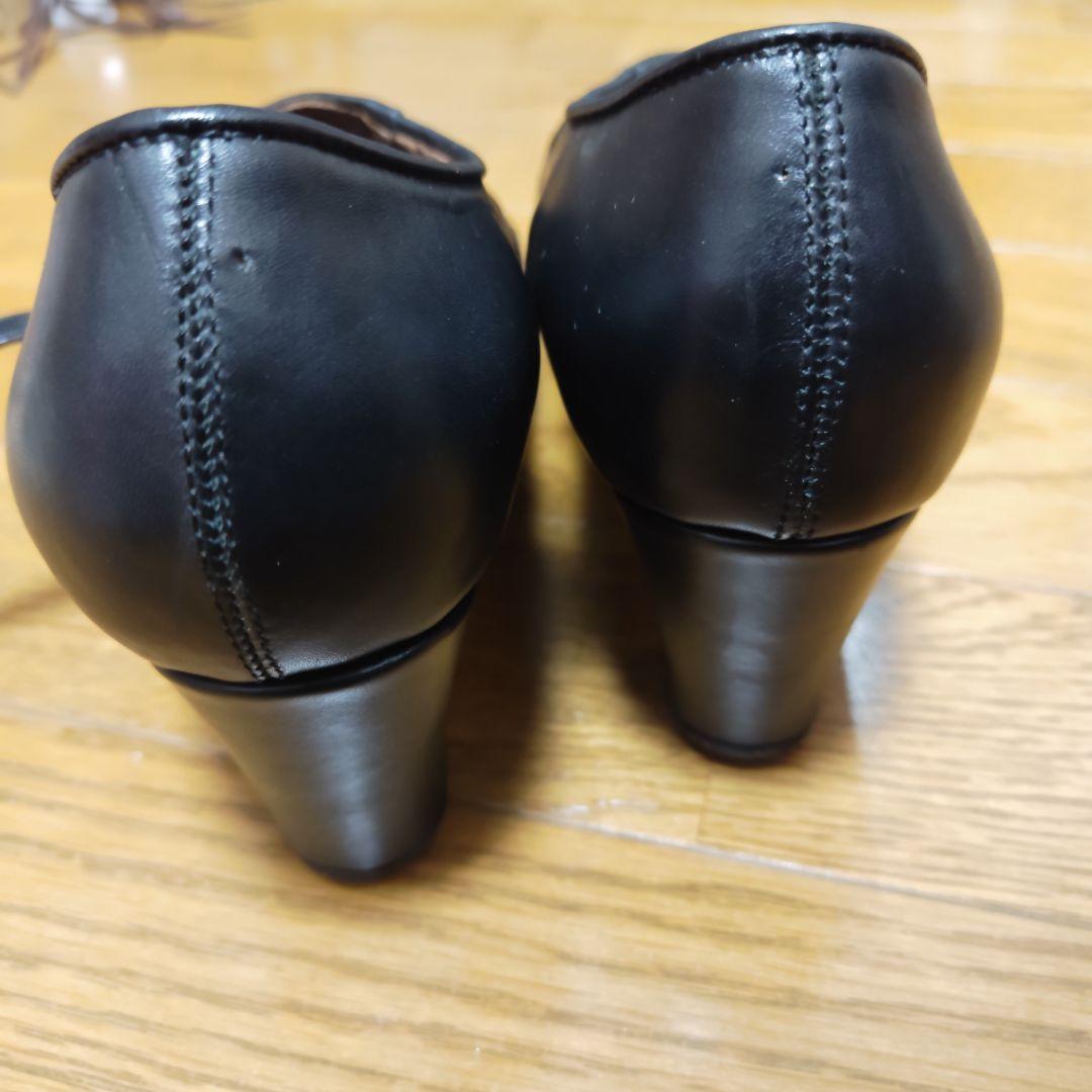 フラメンコシューズ 黒 レザー 23.5