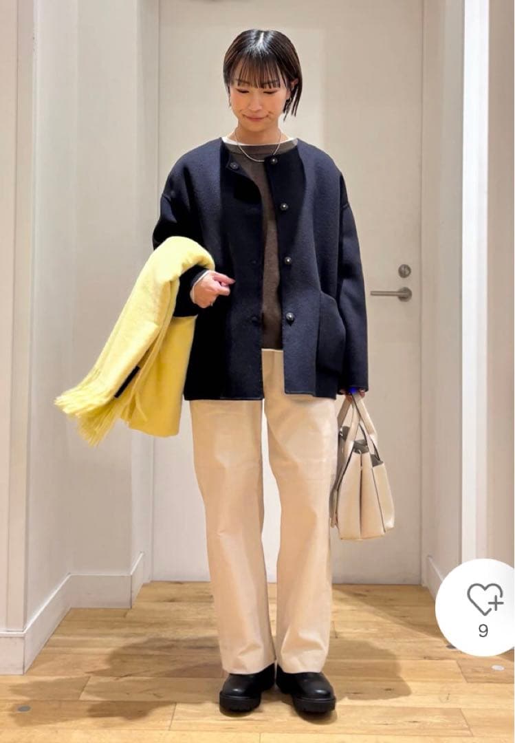 新品タグ付き　DOORS ウールリバーノーカーラミドルコート　NAVY