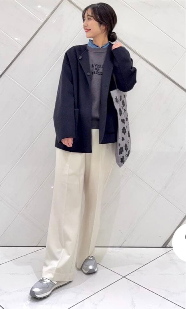 新品タグ付き　DOORS ウールリバーノーカーラミドルコート　NAVY