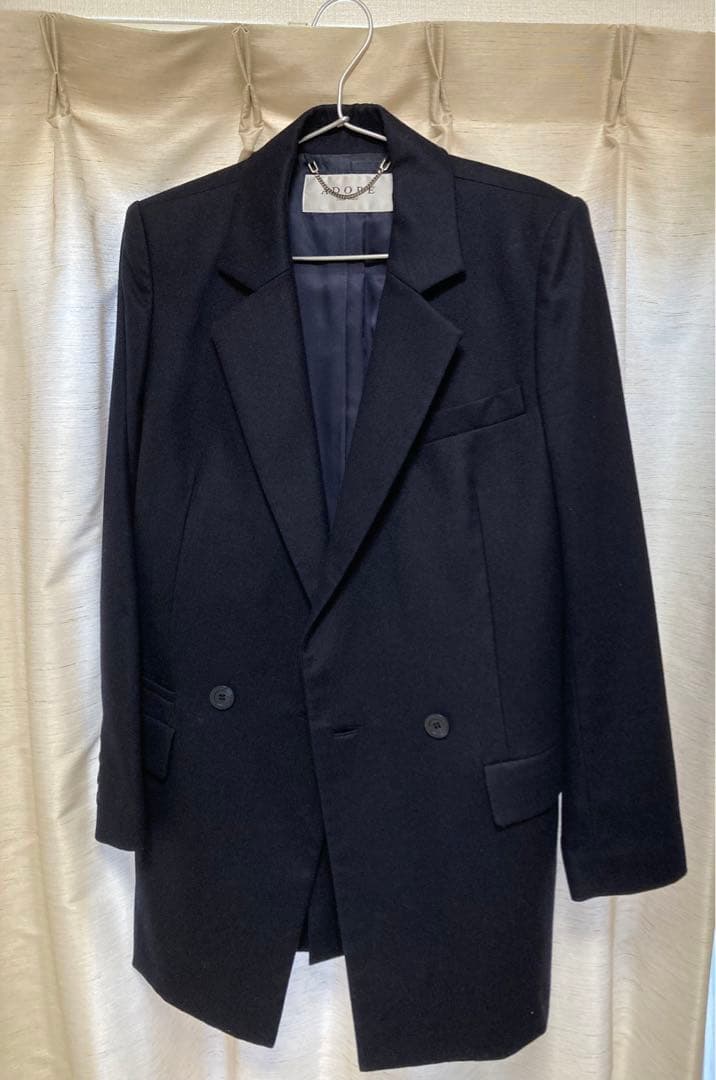 美品 ADORE アドーア テーラードコートジャケット 38 ネイビー 紺色