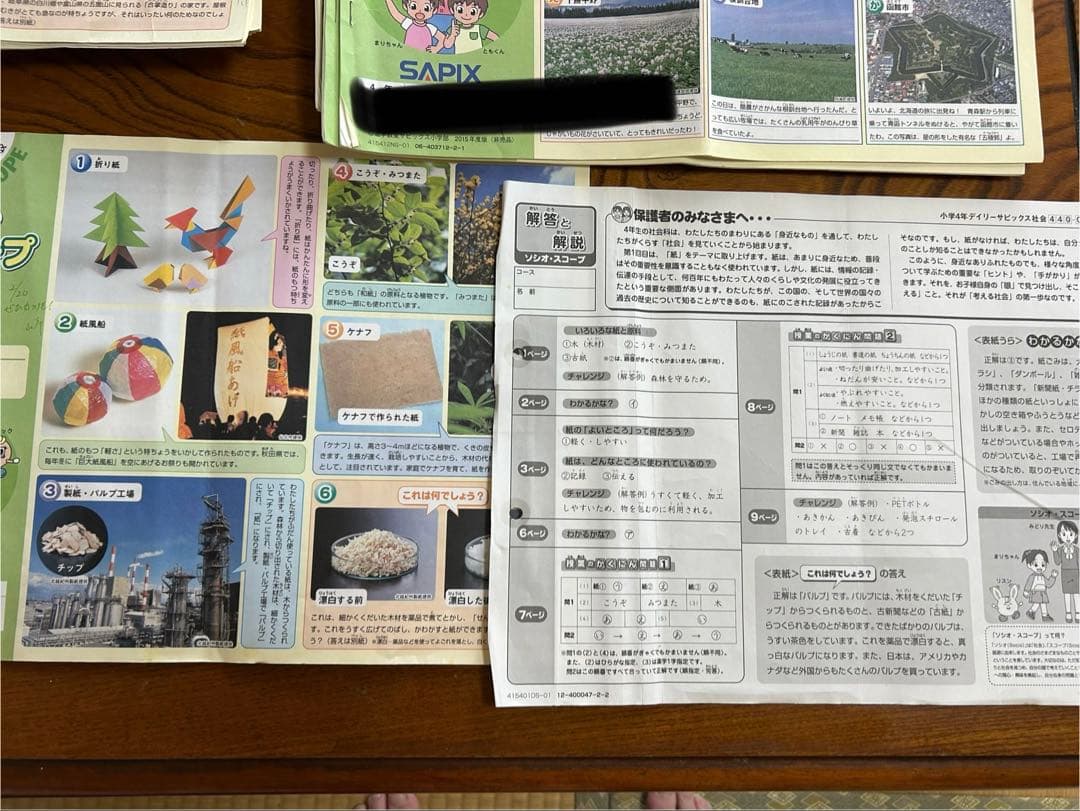 SAPIX 4年 社会　デイリー&春期＆夏期＆冬期フルセット 1年分2015年