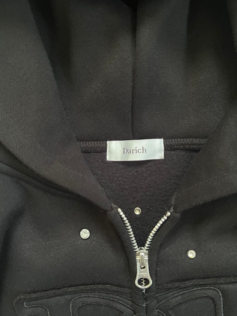 ダーリッチ DDロゴビジュージップパーカー ブラック