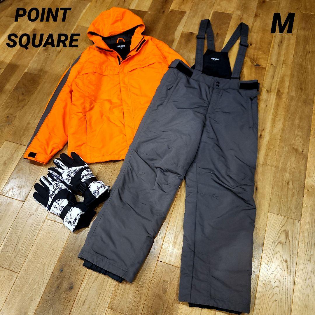 美品　POINT SQUARE スキーウェア　M 上下セット　スノボウェア