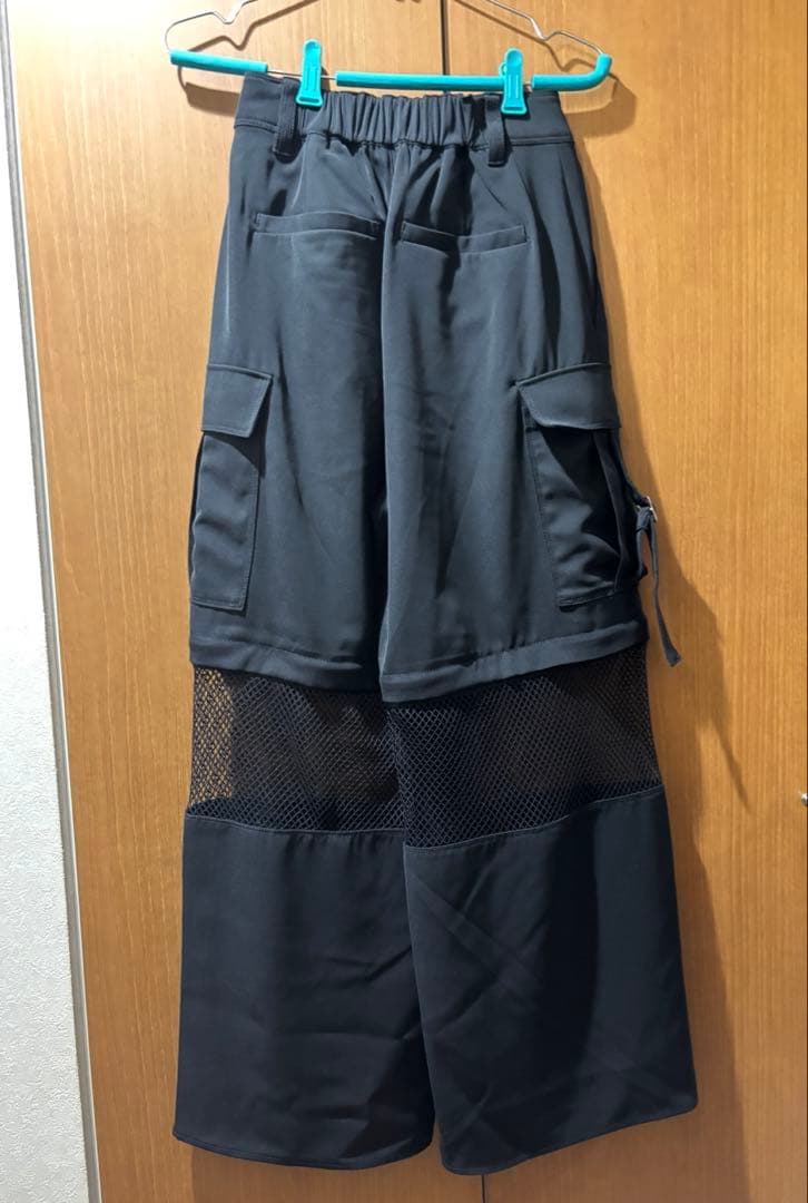 【HARE】 2WAYメッシュカーゴパンツ ブラック