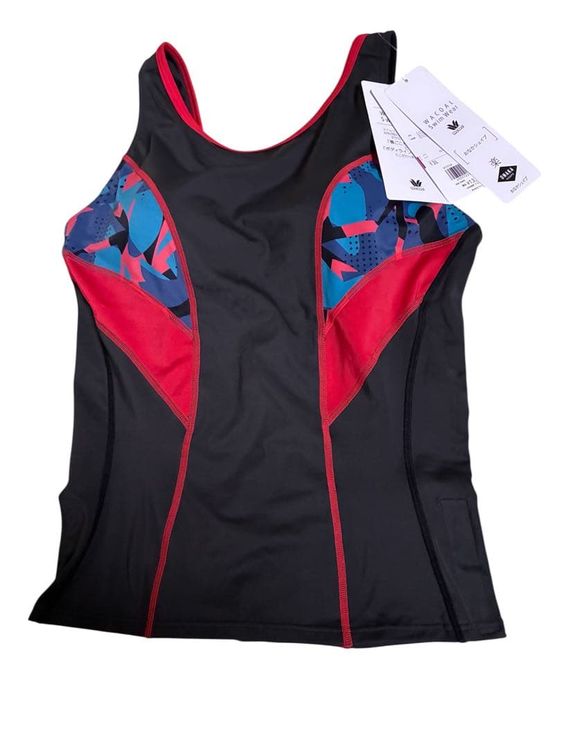 ⭐︎新品　ワコール13号　セパレート水着 黒/赤/青 カラフルデザイン