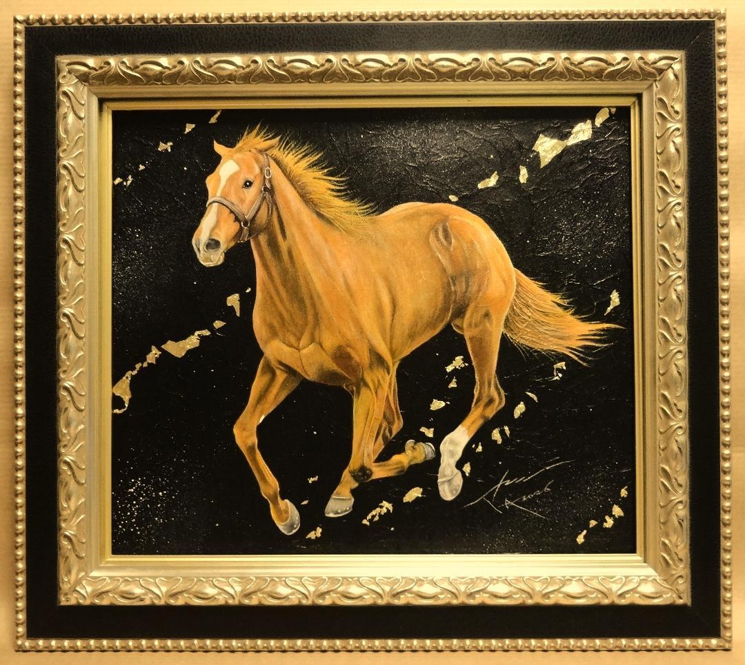 上鈴木正一 油絵 10号『オルフェーヴル(RUN)』1/25午前10時まで掲載!