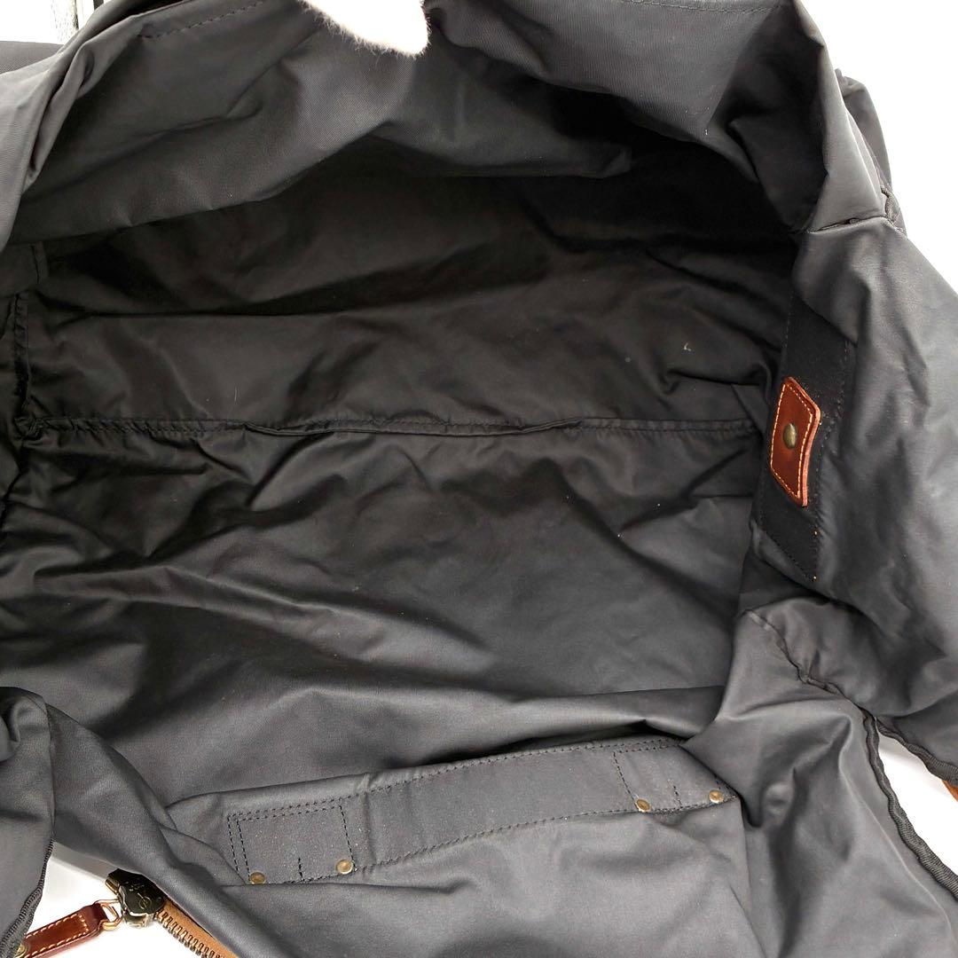 美品 フェリージ ボストンバッグ 南京錠 鍵付 P3 ロゴ 大容量 メンズ 黒