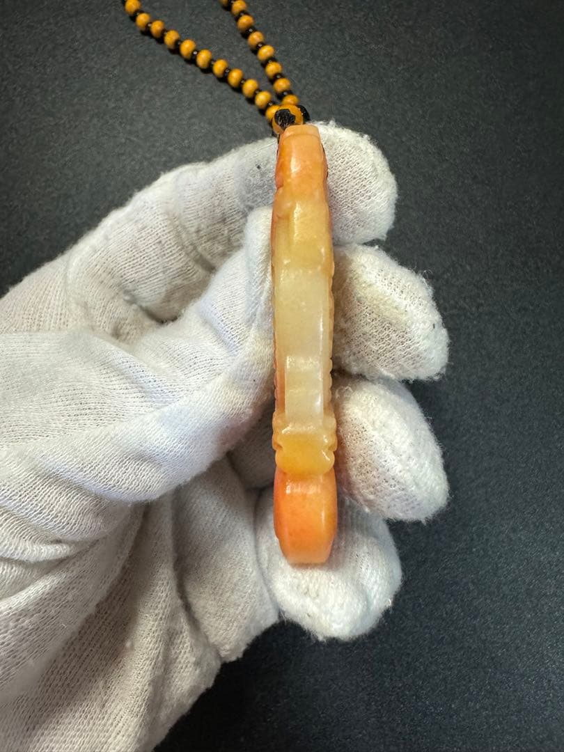 本玉 鳳凰　時代物 お守り 極細工 和田玉 漢代 骨董 玉彫 古玩 開運