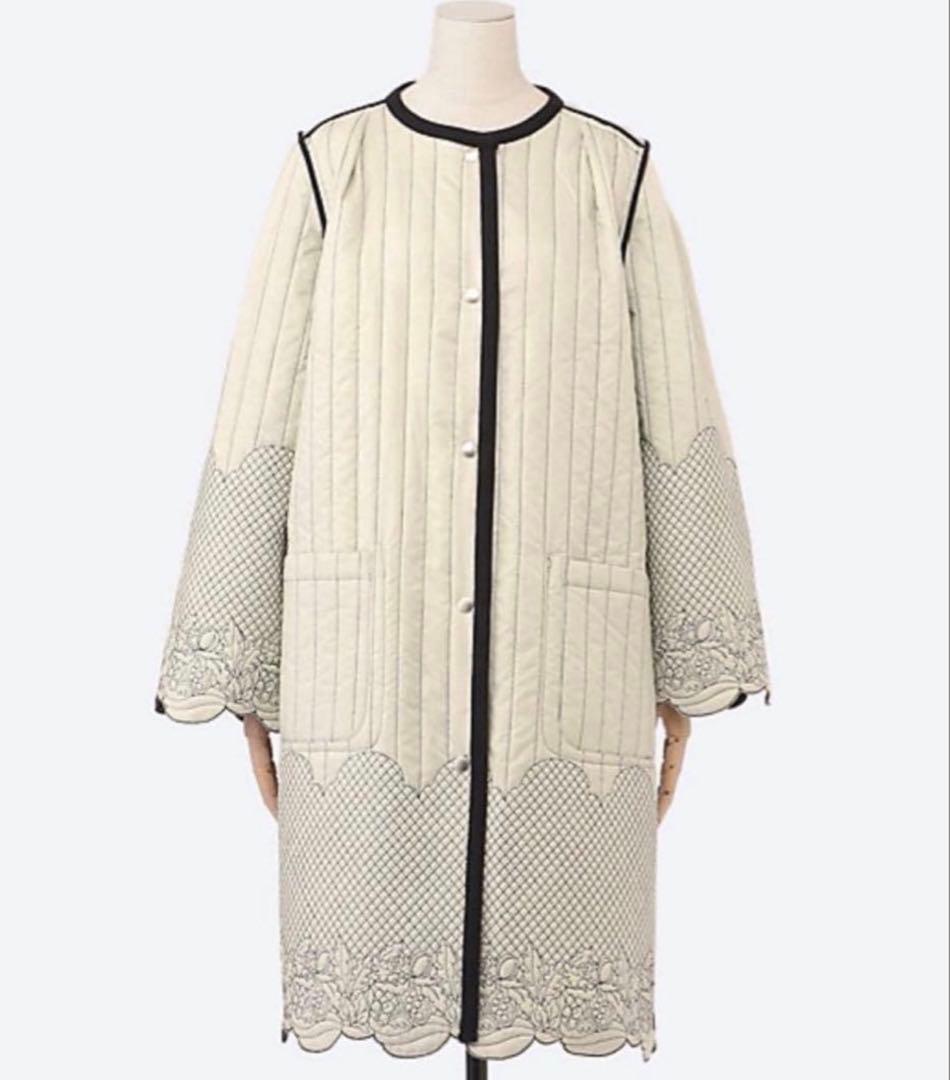 FUMIE=TANAKA フミエタナカ ミックスキルトリバーシブルコート